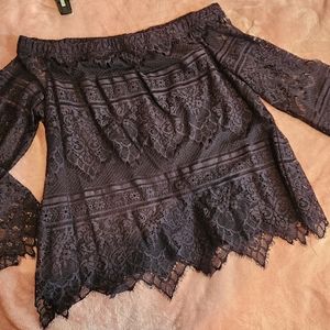 Apt9 Lace top, brown